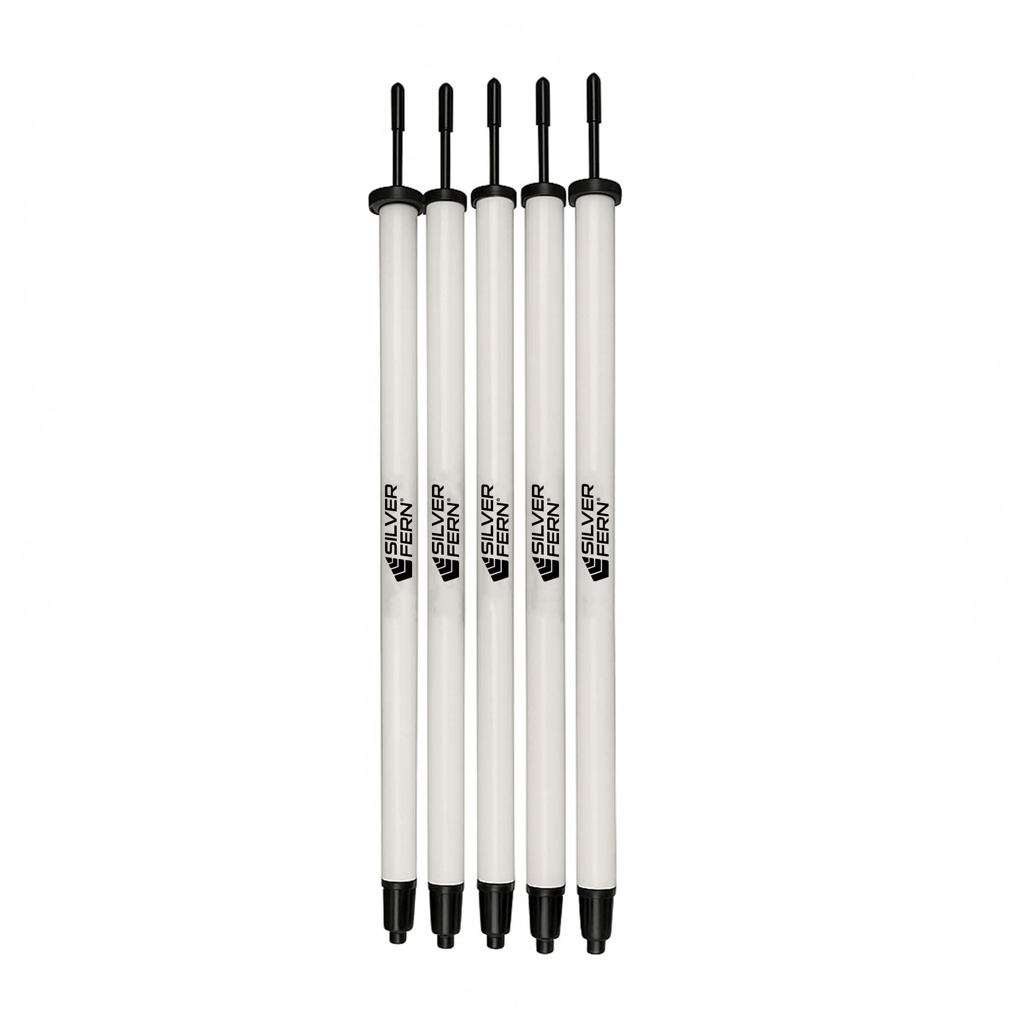 Silver Fern Crowd Barrier Kit poles, White background image