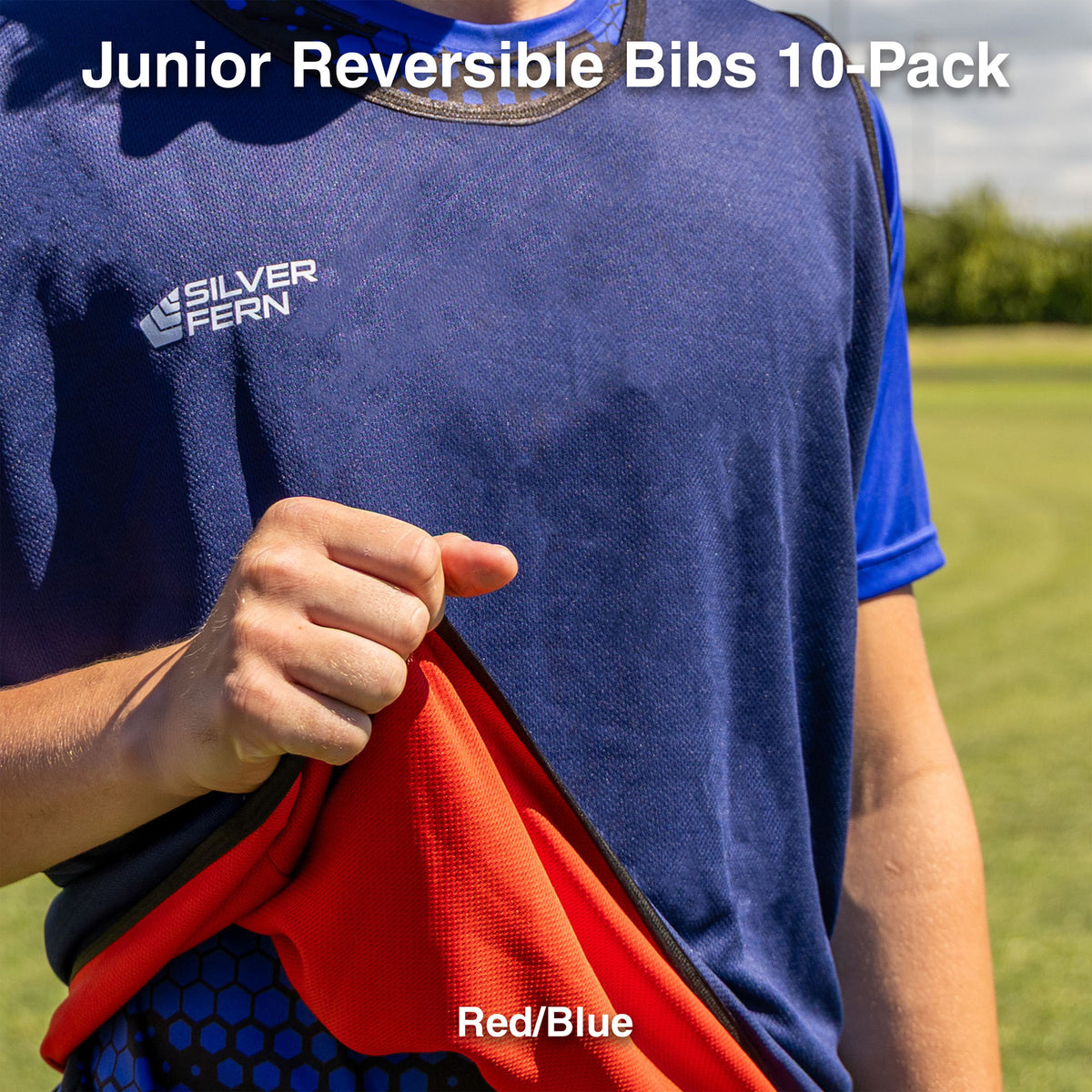 NSW Junior Reversible Bib - 10-Pack (Red/Blue)