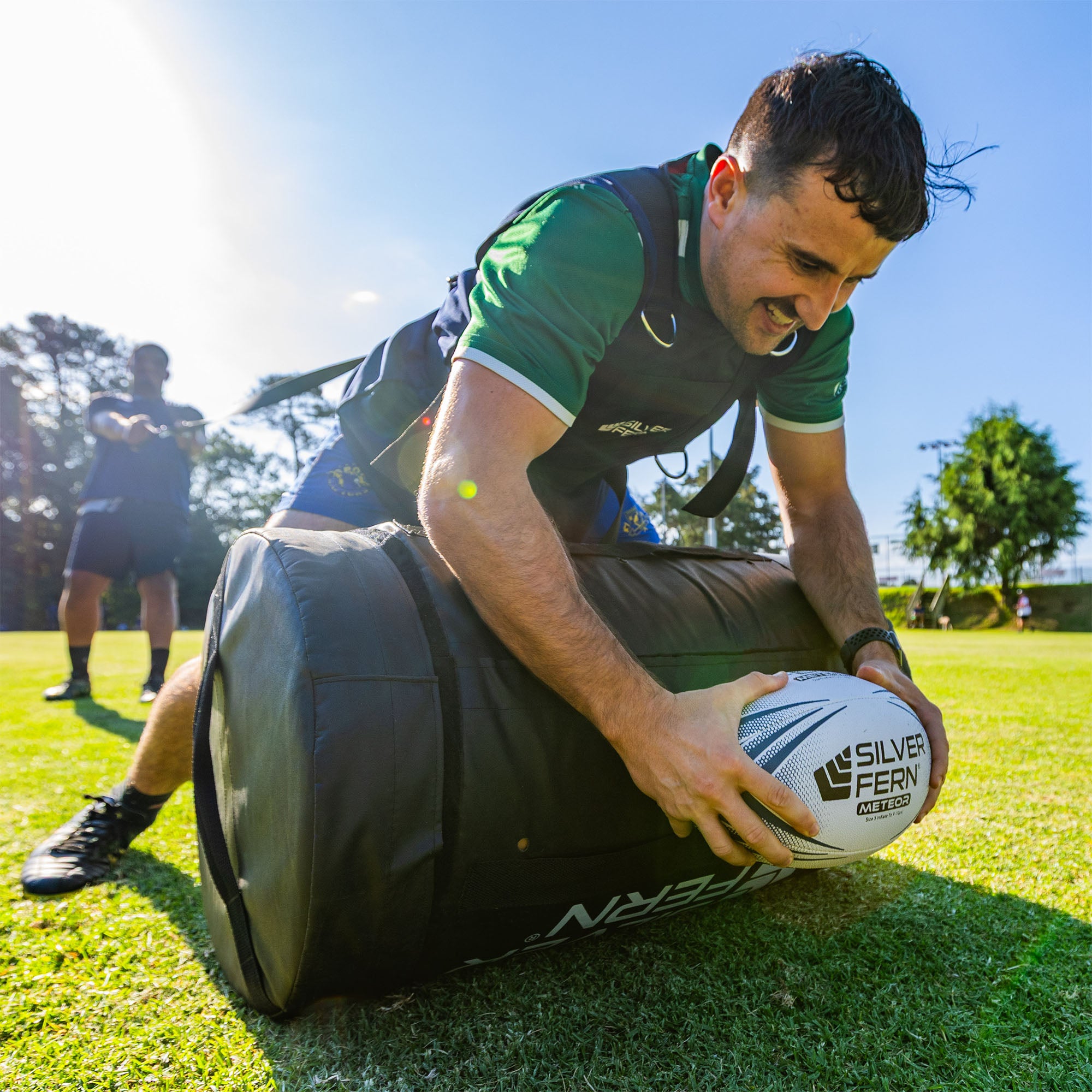 Scrum Harness in Action with our Low Weighted Tackle Bag