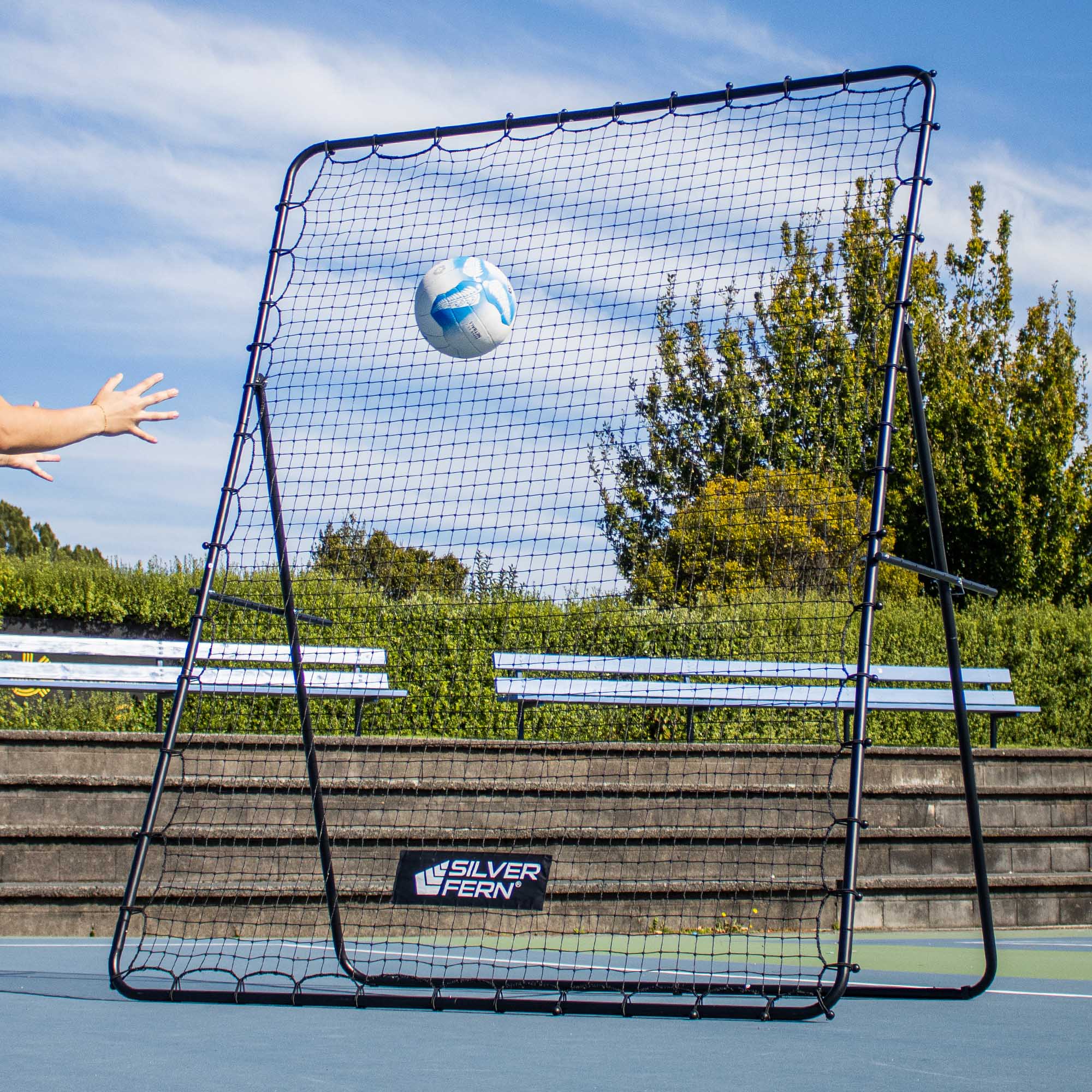 Rebounder Net + Netball Weighted Pass Trainer