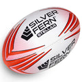 Silver Fern Stellar Premium Trainer Rugby Ball, Red, Size 5, white background image