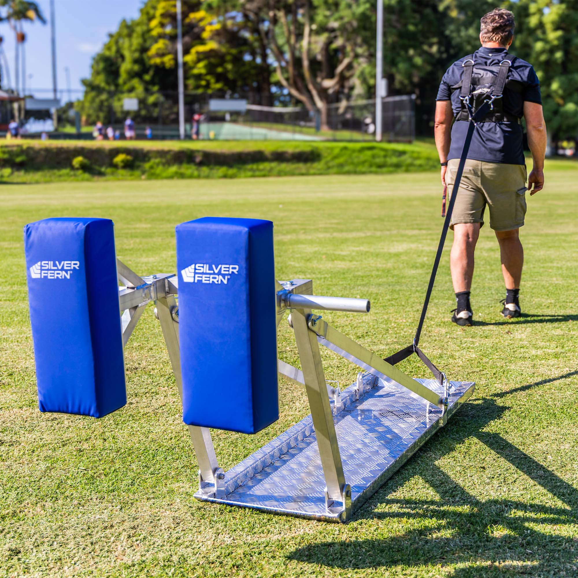 Scrum Harness with Scrum Sled Action Shot