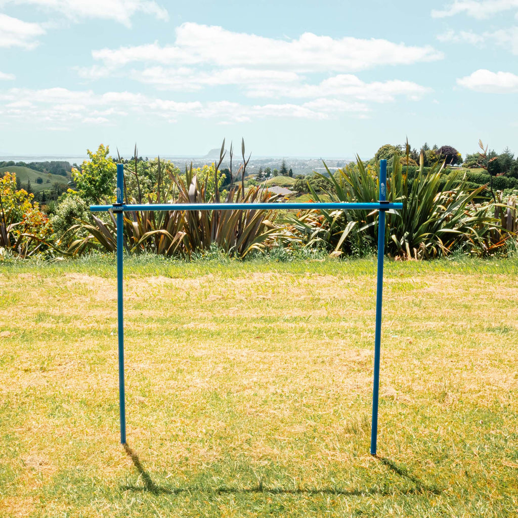 Silver Fern Tackle Height Marker, Lifestyle shot, set up on training field