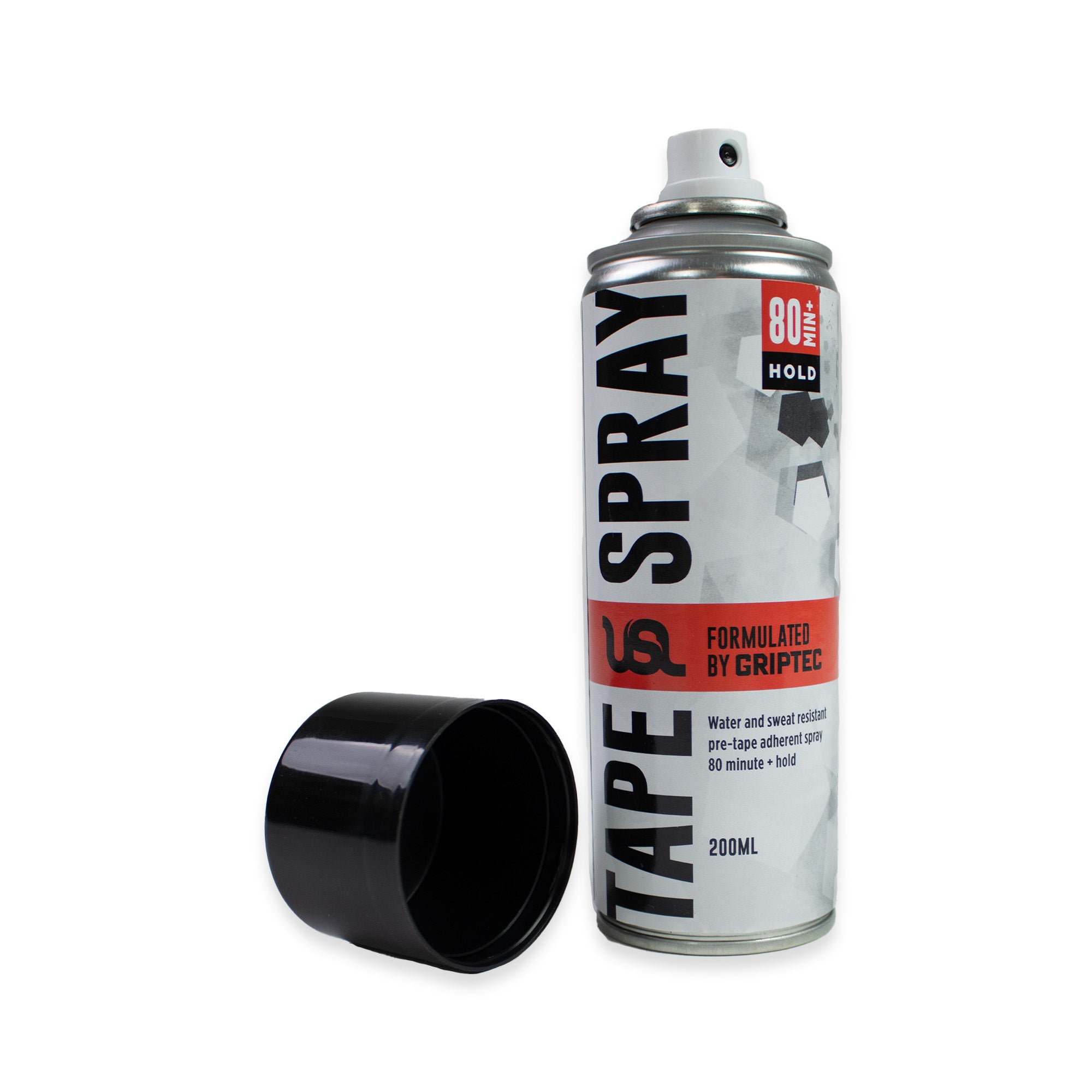Spray can labeled 'Tape Spray' on a white background